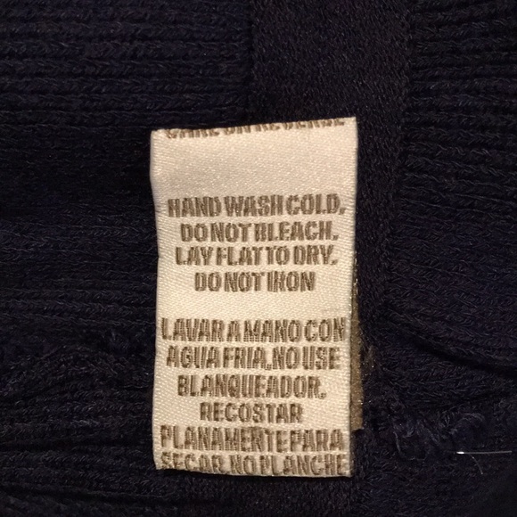 NWOT Vila Navy Blue Open Front Cardigan S Crochet - Picture 6 of 7